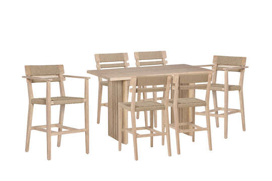 Ember 7-Piece Counter Height Outdoor Bar Set