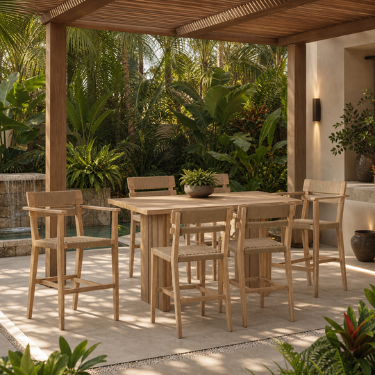 Ember 7-Piece Counter Height Outdoor Bar Set