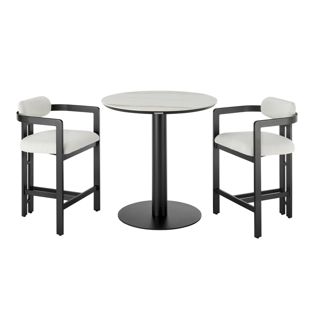 Jazmin 3-Piece Outdoor Counter Height Bistro Dining Set