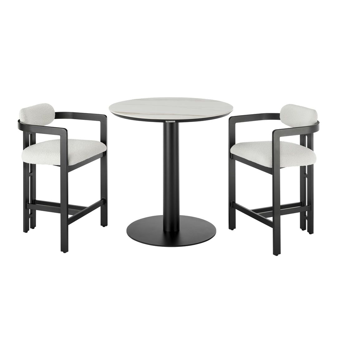 Jazmin 3-Piece Outdoor Counter Height Bistro Dining Set