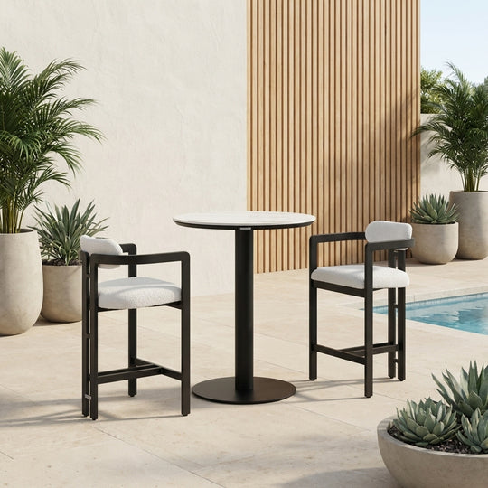Jazmin 3-Piece Outdoor Counter Height Bistro Dining Set