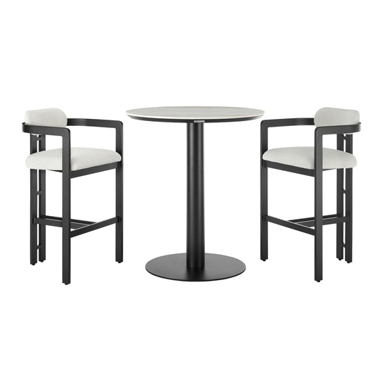 Jazmin 3-Piece Outdoor Bar Height Bistro Dining Set