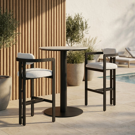 Jazmin 3-Piece Outdoor Bar Height Bistro Dining Set