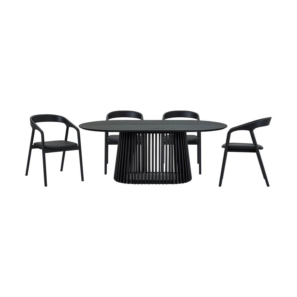 Pasadena / Apache 5 Piece Oval Dining Set