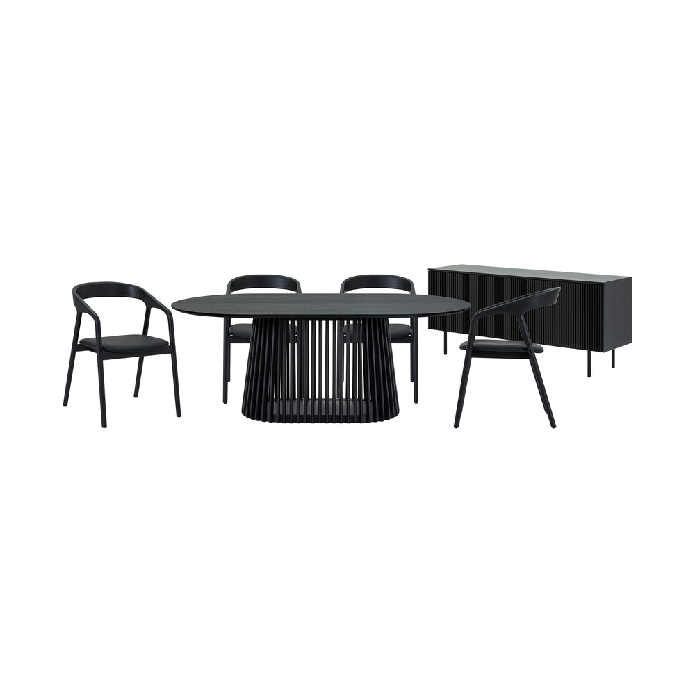 Pasadena / Apache 6 Piece Oval Dining Set