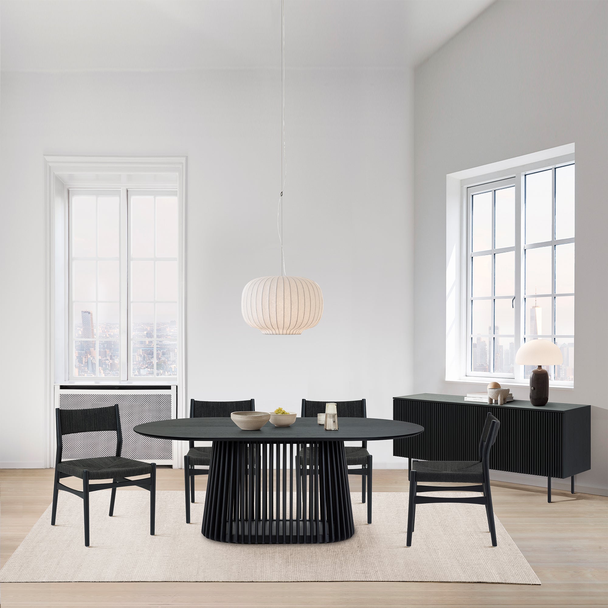 armen living Pasadena / Erie 6 Piece Oval Dining Set
