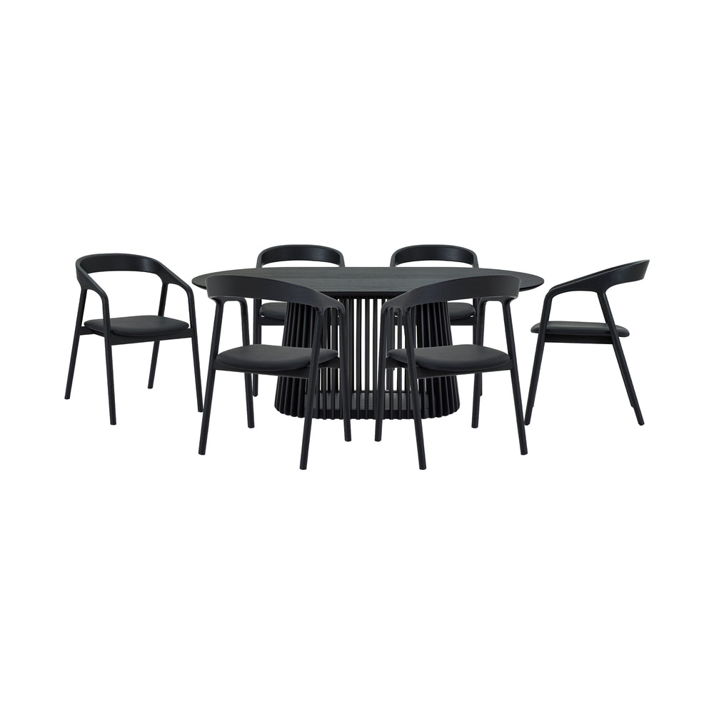 Pasadena / Apache 7 Piece Oval Dining Set