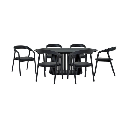 Pasadena / Apache 7 Piece Oval Dining Set