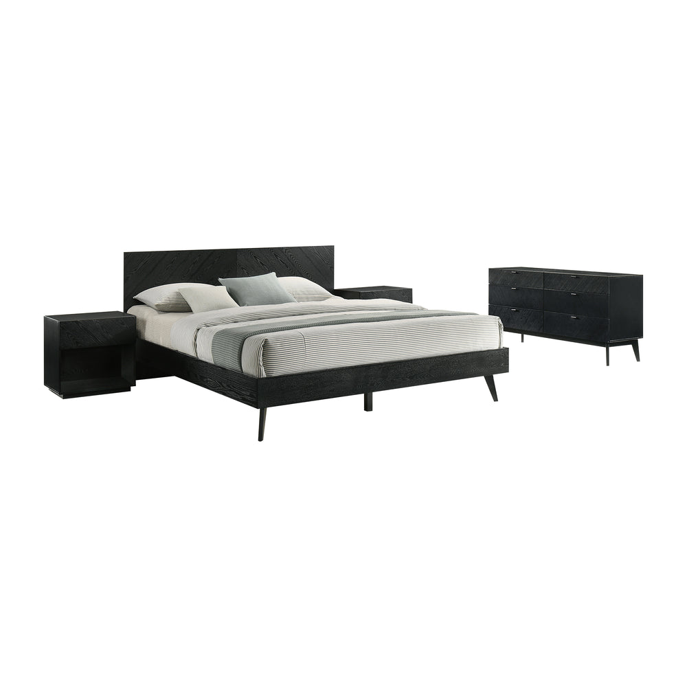 Petra 4 Piece Wood Bedroom Set