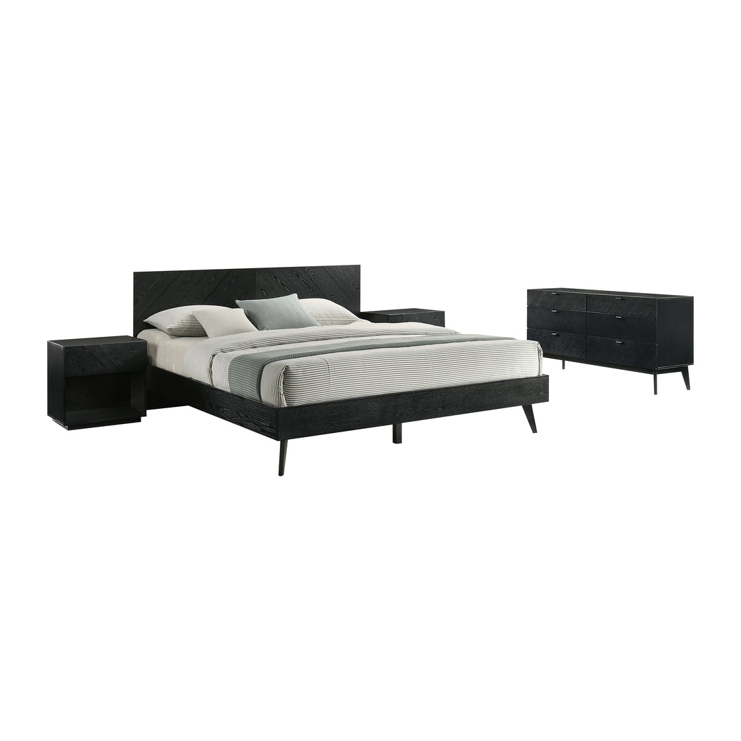 Petra 4 Piece Wood Bedroom Set