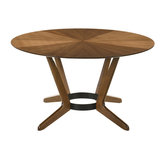 Santana 7 Piece Round Wood Dining Set