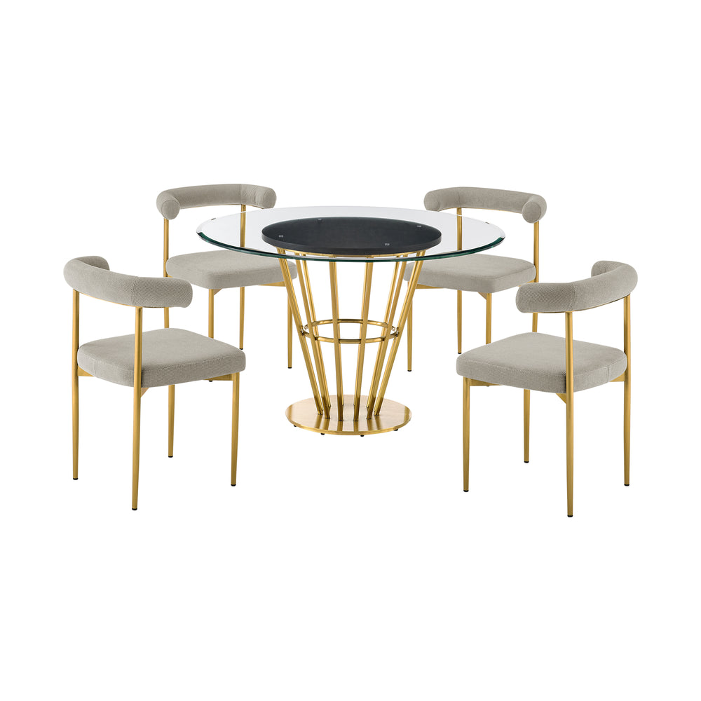 Veronica Shannon 5 Piece Dining Table Set