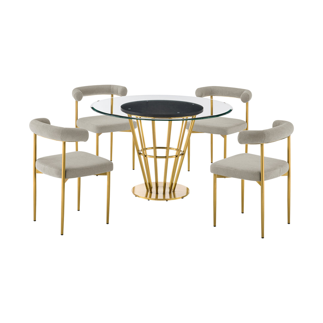 Veronica Shannon 5 Piece Dining Table Set
