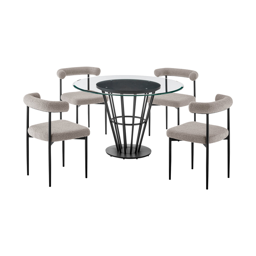 Veronica Shannon 5 Piece Dining Table Set