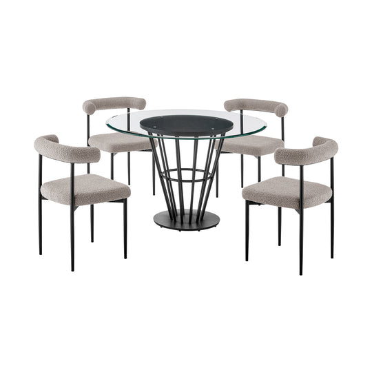 Veronica Shannon 5 Piece Dining Table Set