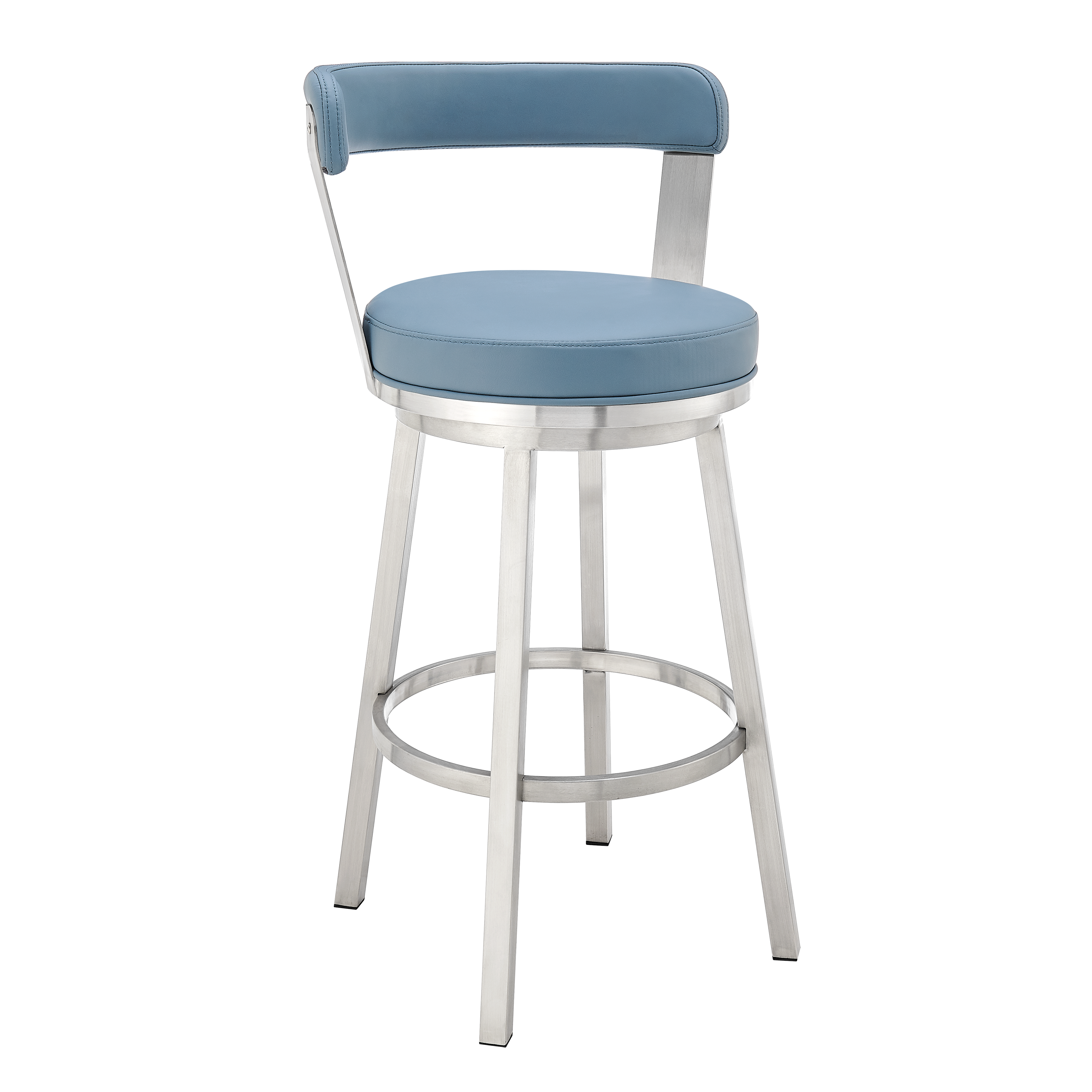 armen living Bryant Leather Barstool