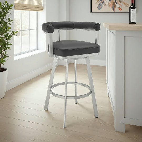Magnolia Leather Barstool