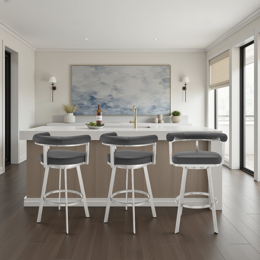 Magnolia Leather Barstool