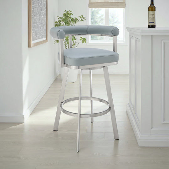 Magnolia Leather Barstool