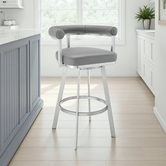 Magnolia Leather Barstool
