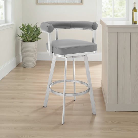 Magnolia Leather Barstool