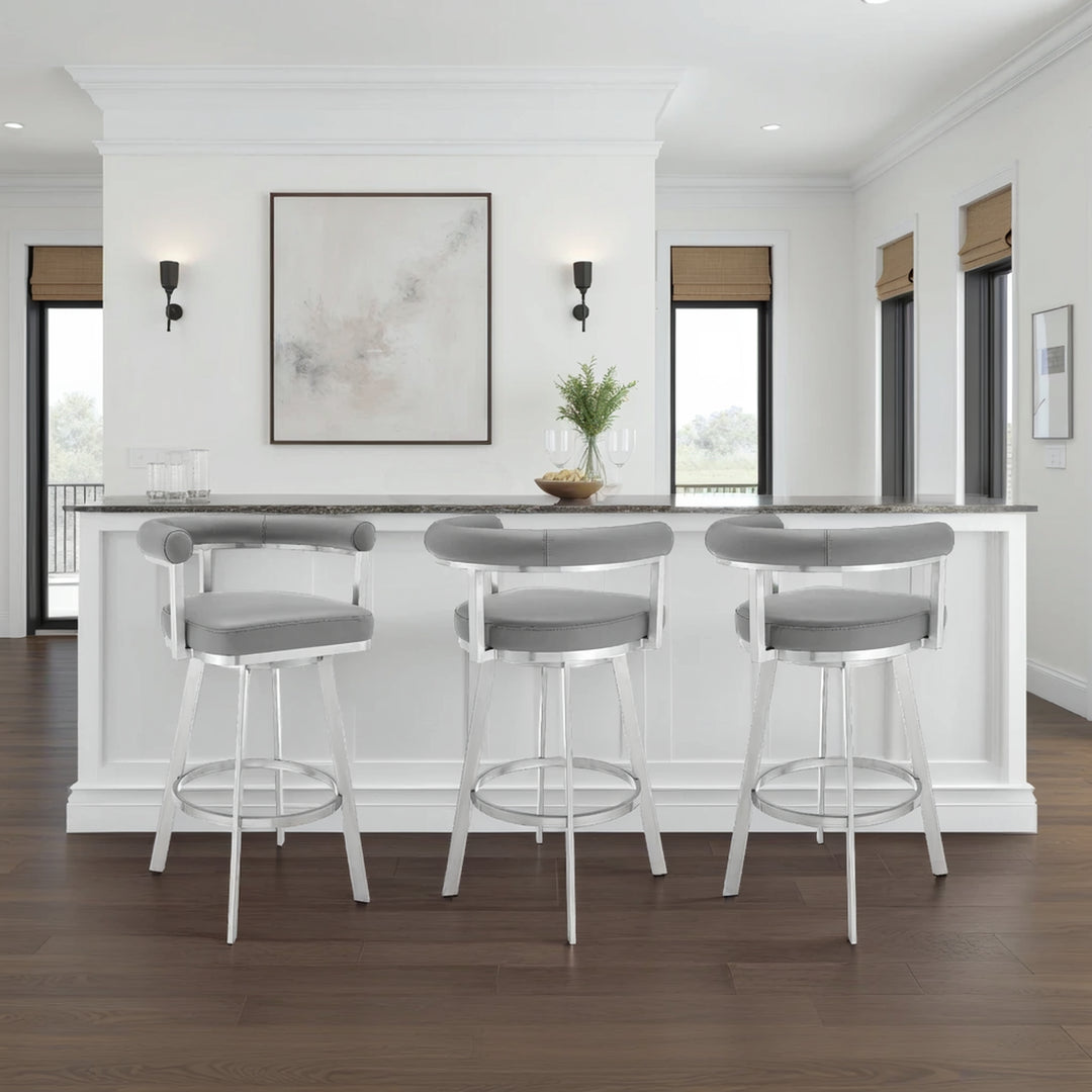 Magnolia Leather Barstool