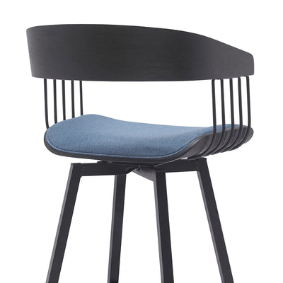 Athena Upholstered Swivel Barstool