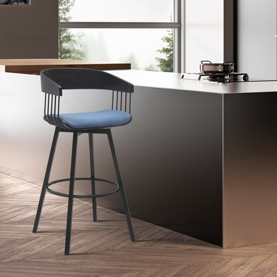 Athena Upholstered Swivel Barstool