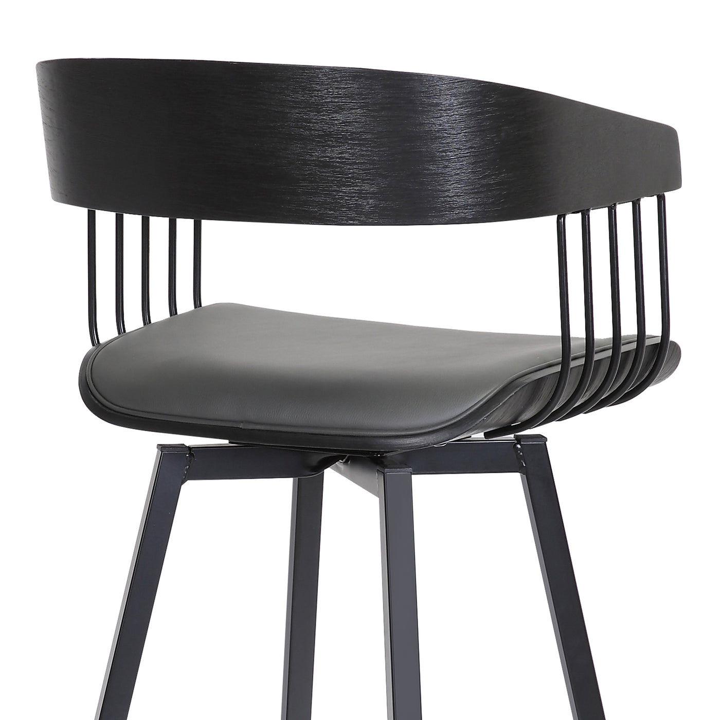 Athena Upholstered Swivel Barstool
