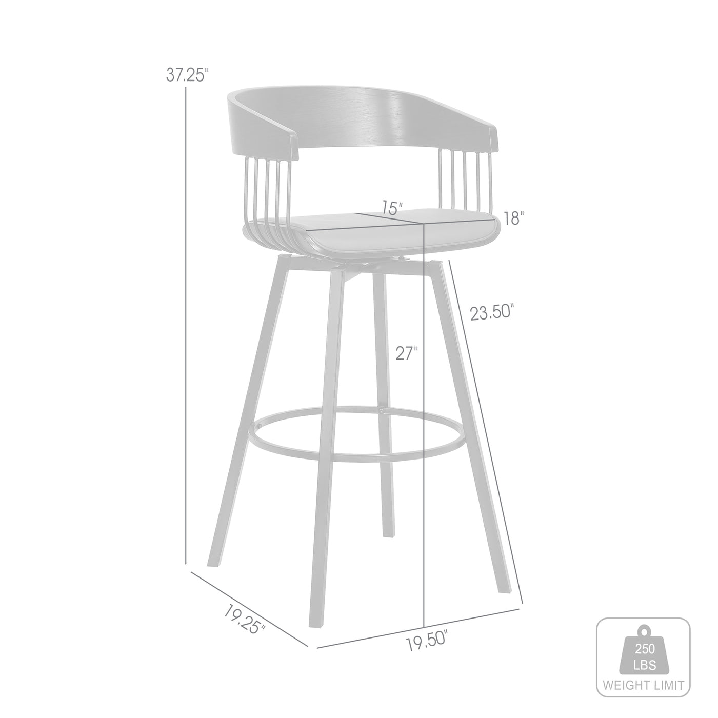 Athena Upholstered Swivel Barstool