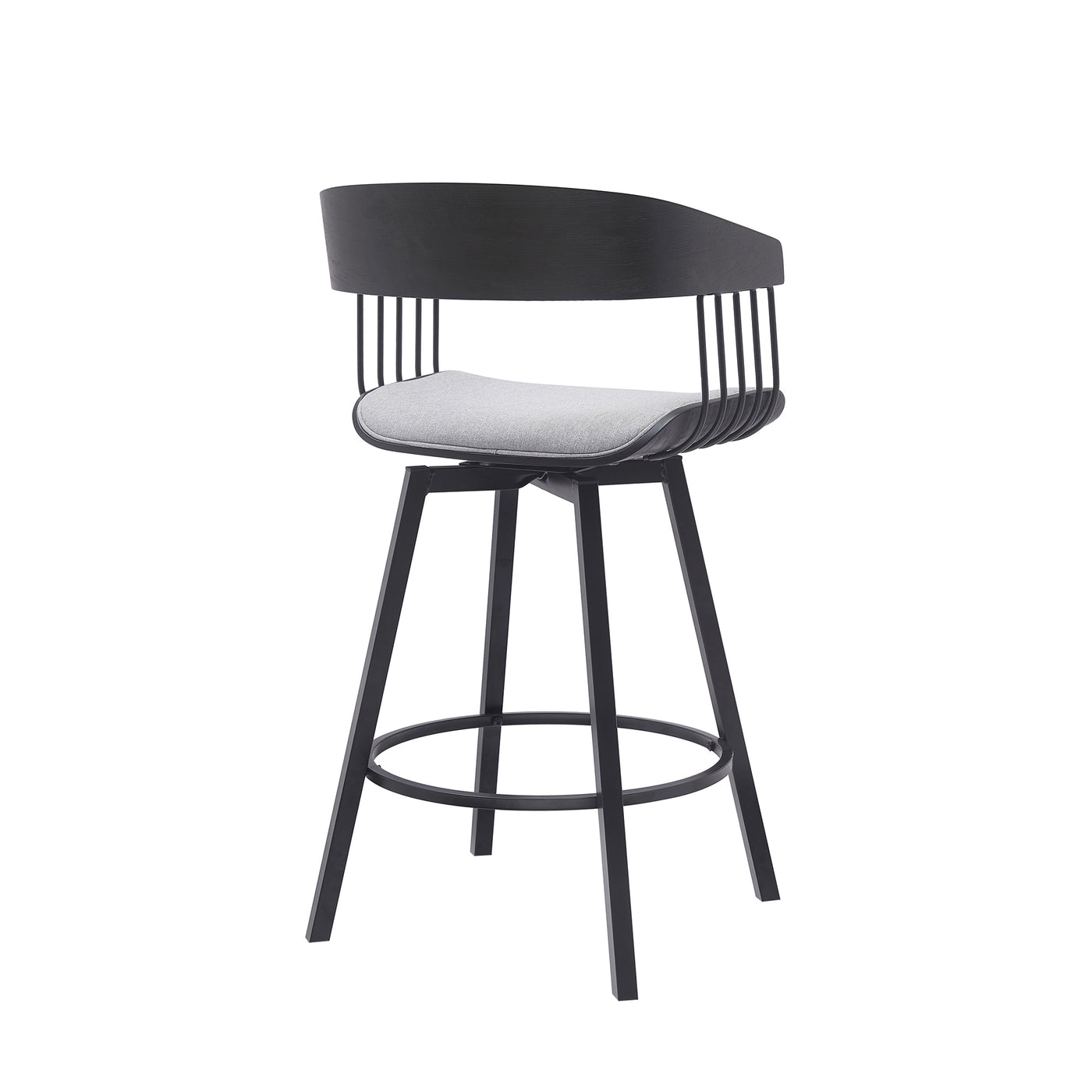 Athena Upholstered Swivel Barstool