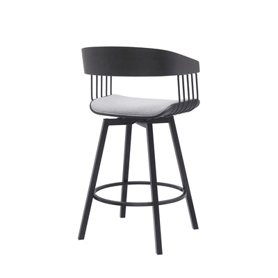 Athena Upholstered Swivel Barstool