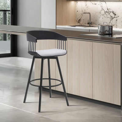 Athena Upholstered Swivel Barstool