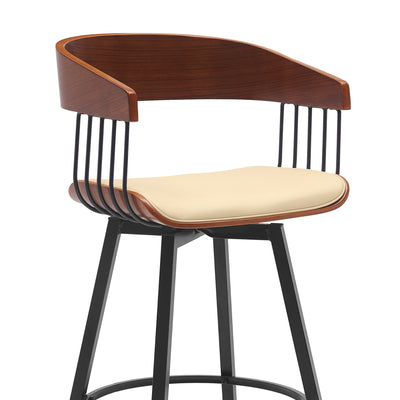 Athena Upholstered Swivel Barstool