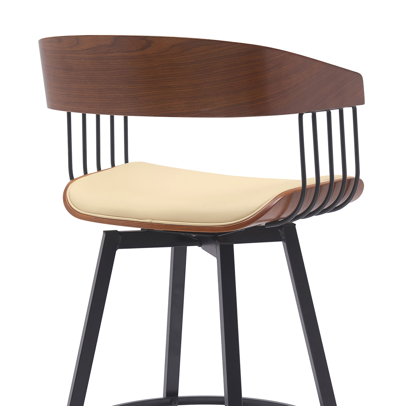 Athena Upholstered Swivel Barstool