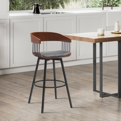 Athena Upholstered Swivel Barstool