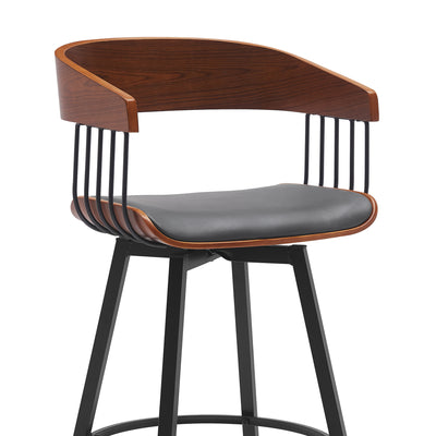 Athena Upholstered Swivel Barstool