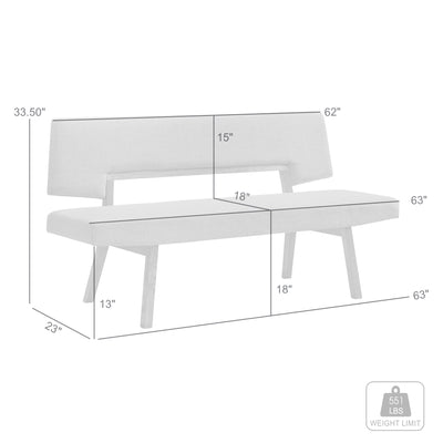 Channell Upholstered Wood Dining Bench
