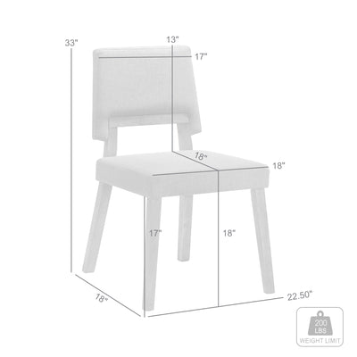 Channell Upholstered Wood Dining Chair - Set of 2