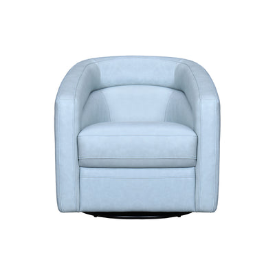 Desi Leather Swivel Accent Chair