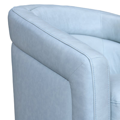 Desi Leather Swivel Accent Chair