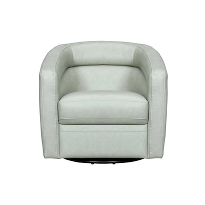 Desi Leather Swivel Accent Chair