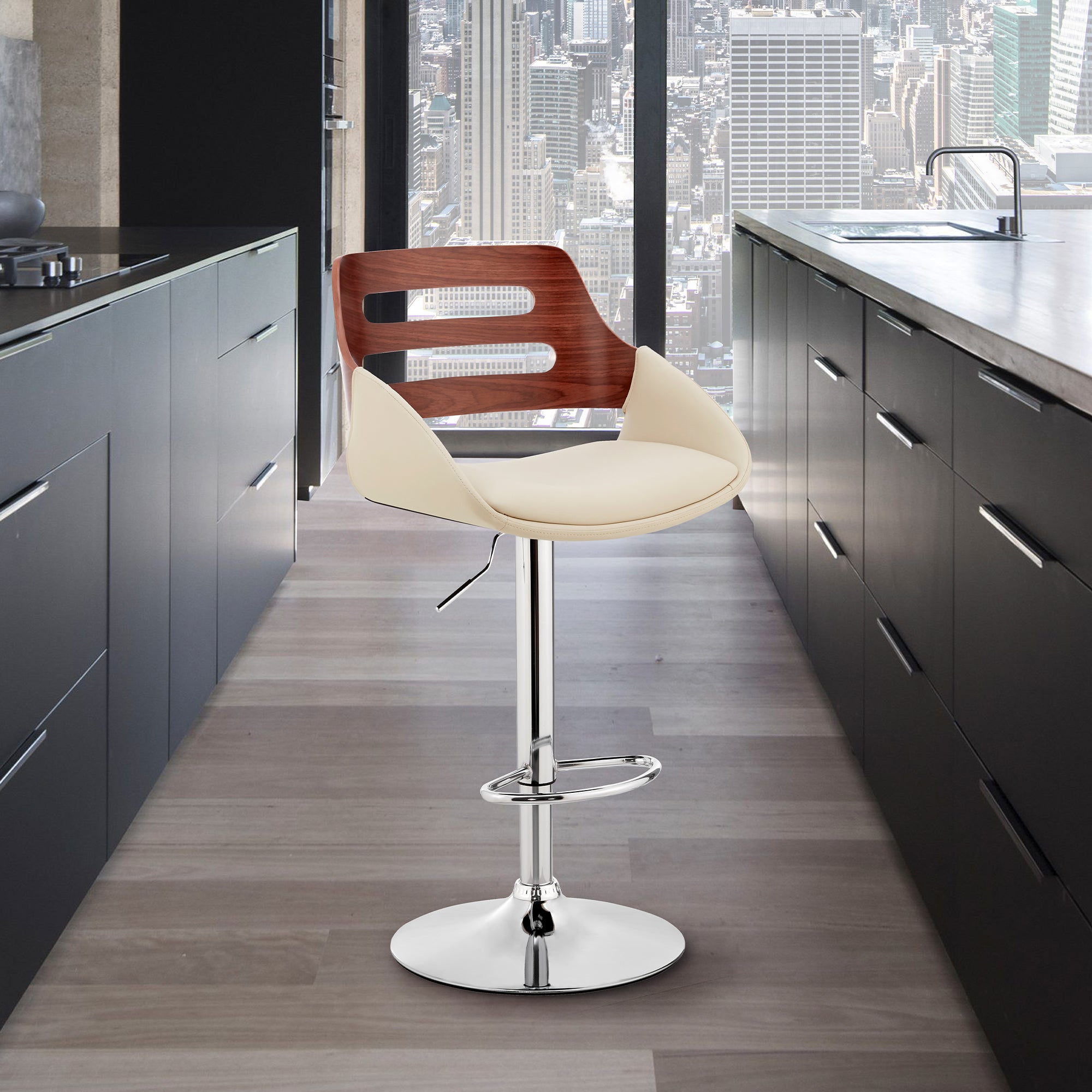 armen living Karter Adjustible Bar Stool