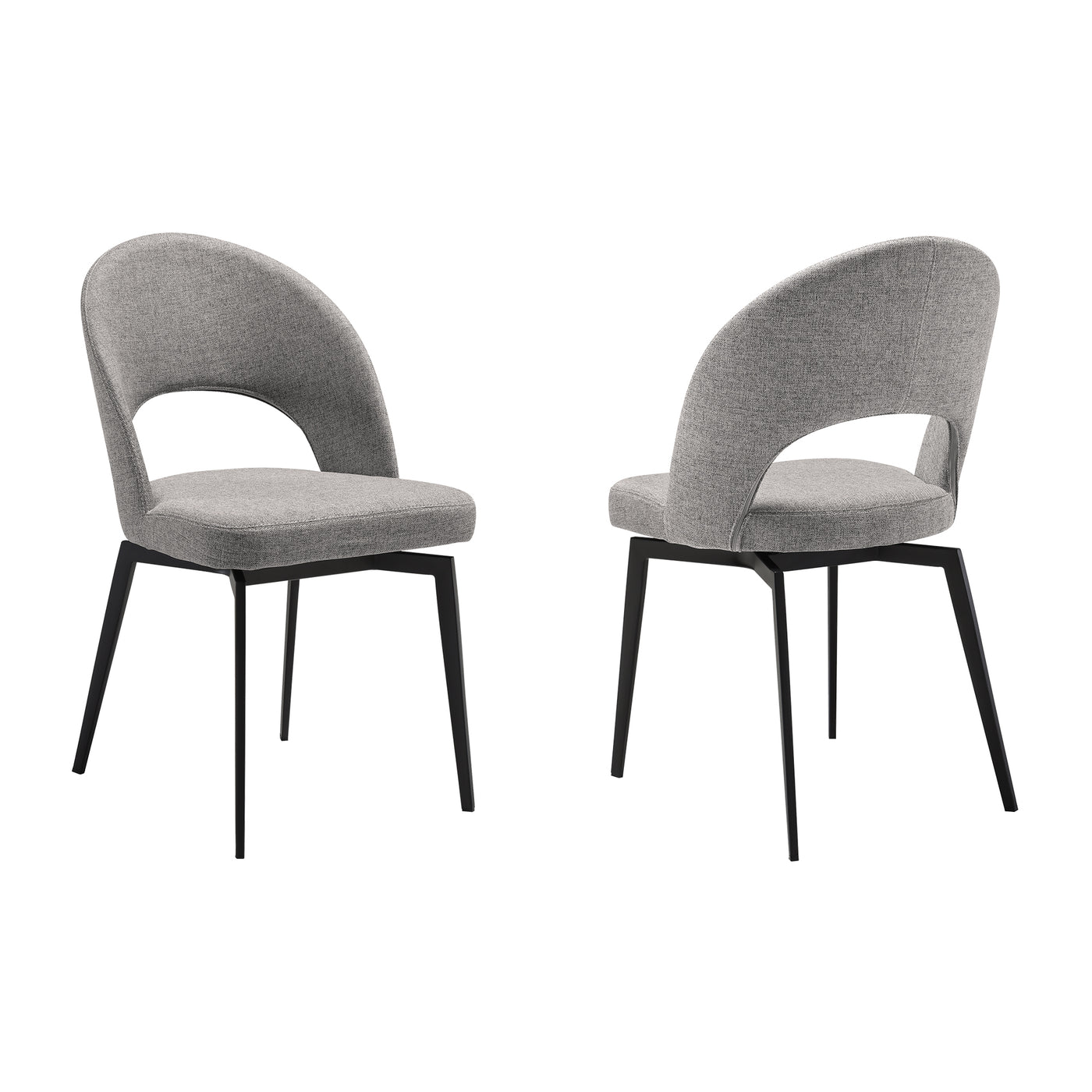 Lucia Swivel Upholstered Dining Chair Set of 2