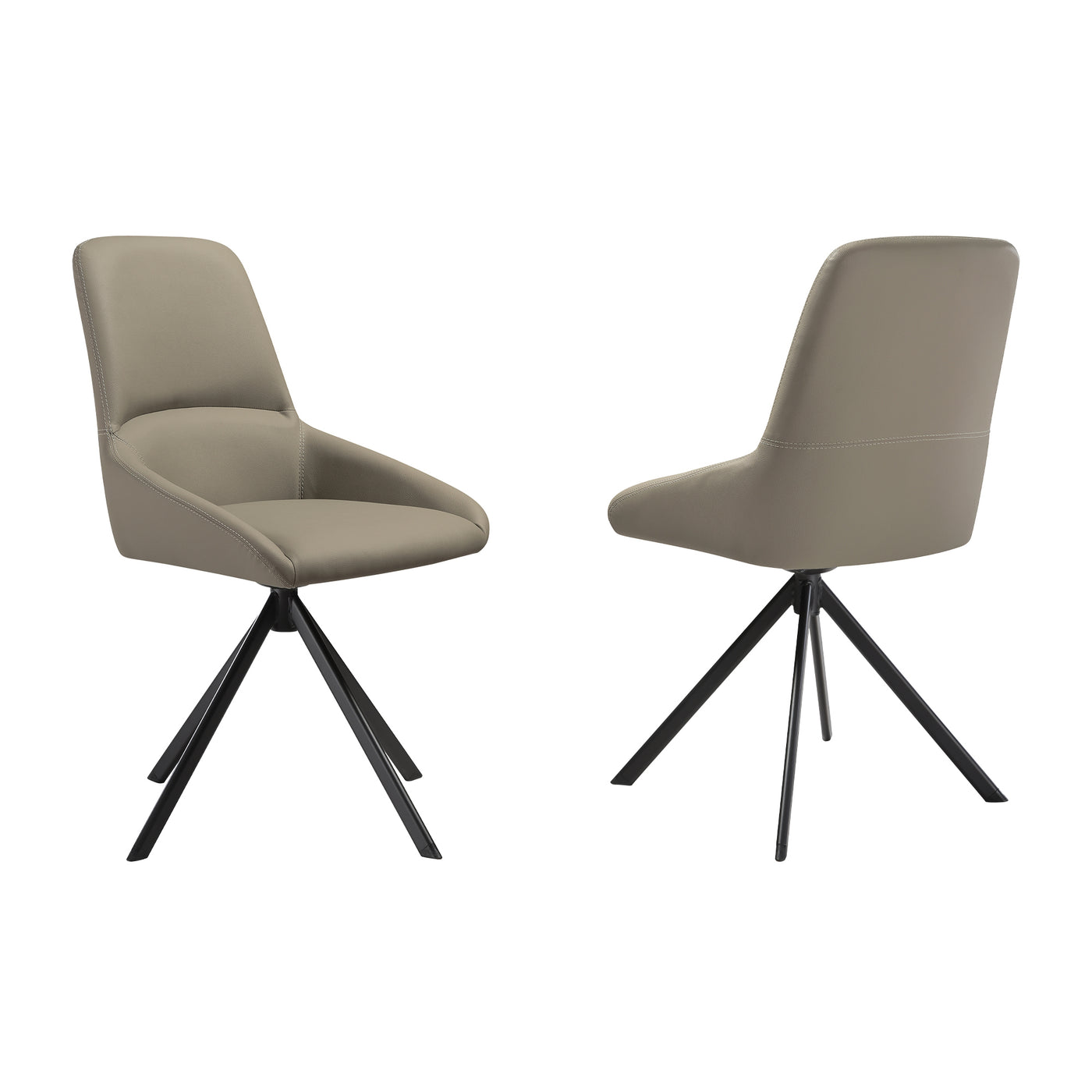 Maverick Swivel Upholstered Dining Chair Set of 2