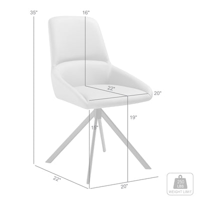 Maverick Swivel Upholstered Dining Chair Set of 2
