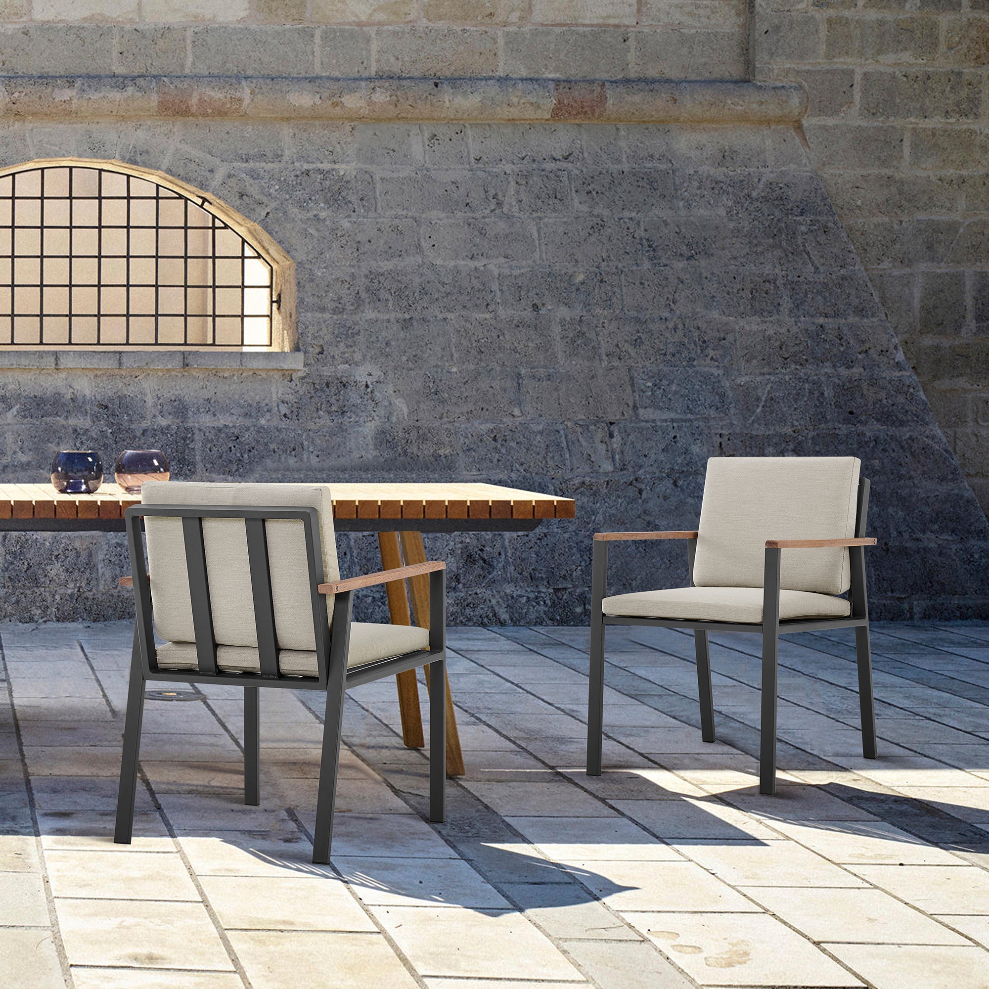 armen living Nofi Outdoor Dining Chair