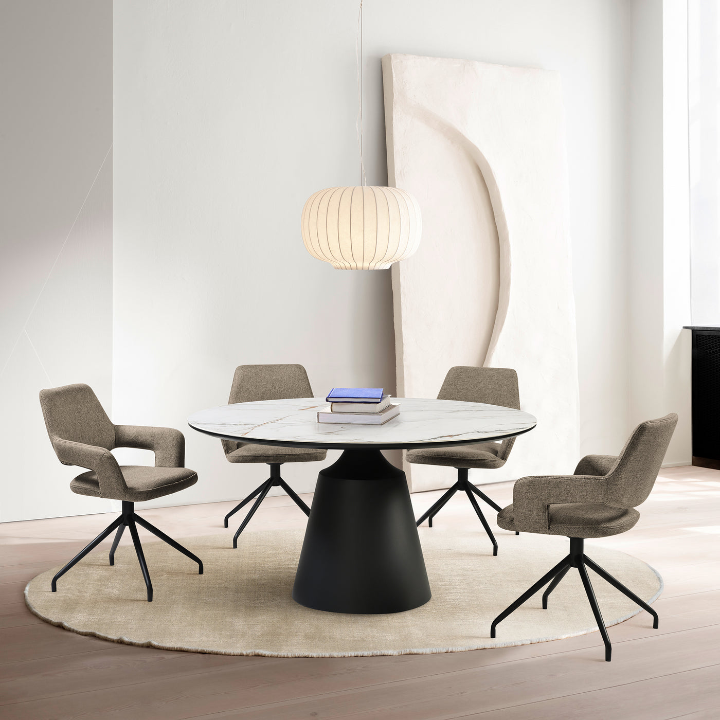 Penny Swivel Upholstered Dining Chair Set of 2