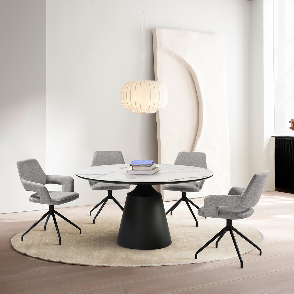 Penny Swivel Upholstered Dining Chair Set of 2