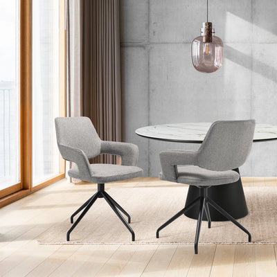 Penny Swivel Upholstered Dining Chair Set of 2
